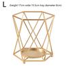 Fashion Geometric Iron Candlestick Wall Candle Holder Ornament Minimalist Wedding Home Decor Gift