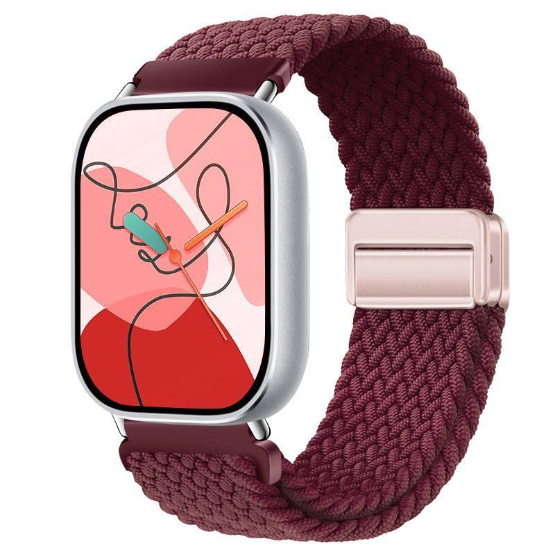 Для Redmi Watch 6/5/4 XiaoMi Mi Band 8 Pro Магнитный плетеный нейлоновый ремешок с быстросъемными креплениями, регулируемый, дышащий, спортивный браслет