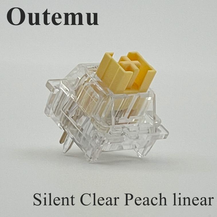 Механическая клавиатура Outemu Silent Switch Crystal Clear PeachV3 LemonV3 5-контактные линейные тактильные бесшумные переключатели Прозрачный корпус Смазанные