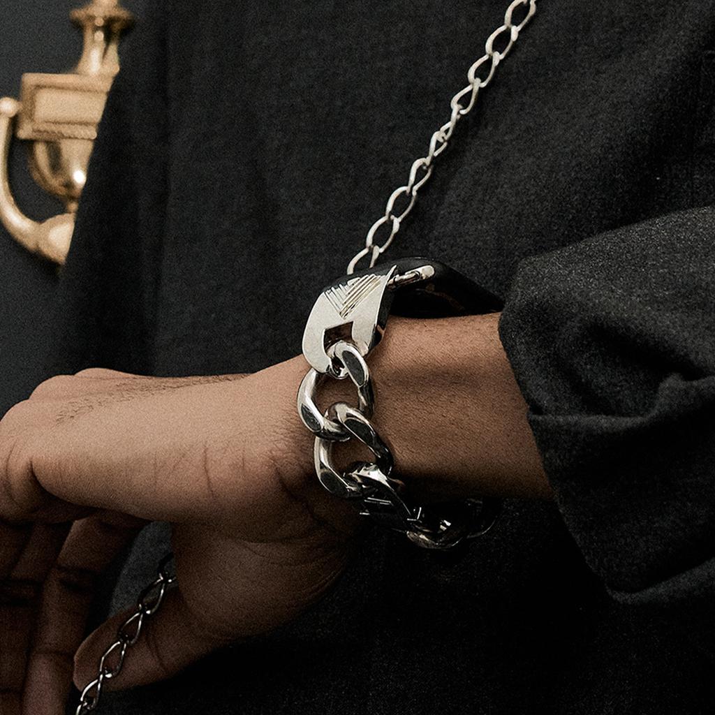 Silbeotaegeu Ремешок для Apple Watch Nast-St1502Dc Металлическая Серебряная Цепь для Apple Watch