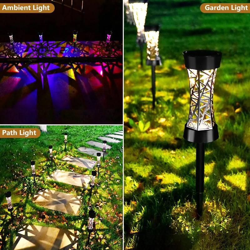 1/2/4 PCS Solar Pathway Lights Outdoor LED Lamp with Warm/Colored Light Solar Garden Lights Landscape Lawn Lamp for Yard Patio
