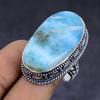 Republic Larimar Gemstone 925 Sterling Silver Jewelry Ring Size 8