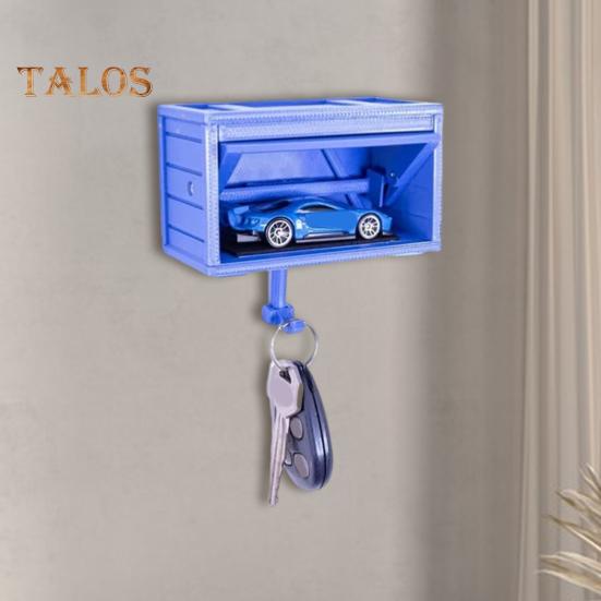Настенный держатель для ключей для гаража с открывающейся дверью, простая установка, 3D-держатель для ключей, стеллаж для хранения для прихожей