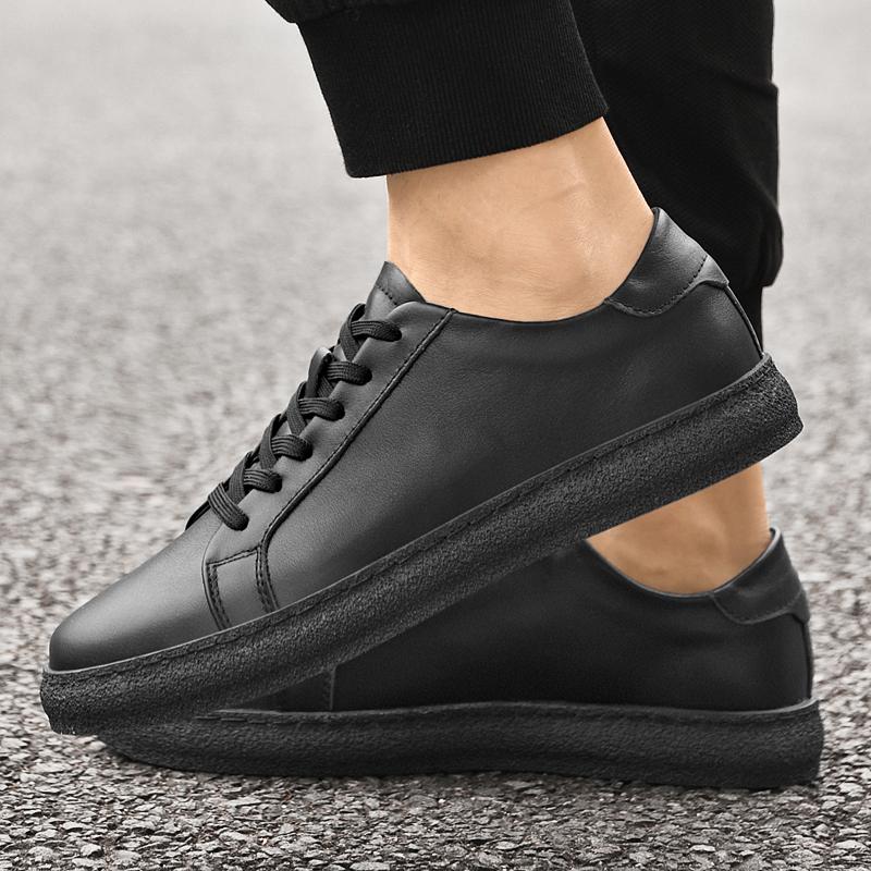 Genuine Leather Lace-Up School Footwear Fashion Men Casual Shoes All-match Business Walking Shoes Men Classic Skate Shoes Men