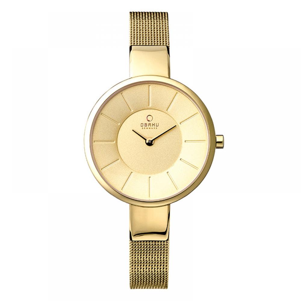  Официально импортированные оригинальные женские металлические часы Obaku V149lxggmg Sole