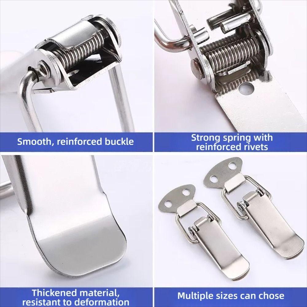 Durable Toggle Latch Silver Lock Snap Luggage Accessories Spring Loaded Latch Case Chest Cabinet