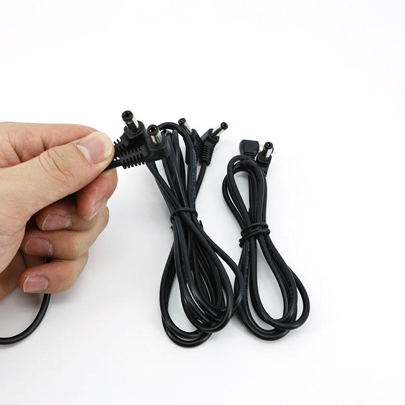 30cm 1m 2m DC Male To Male Dual Angel Power Cable Plug L-shaped 5.5X2.1mm 5.5*2.1 90 Right Angle Jack Cord Connector 22AWG 3A