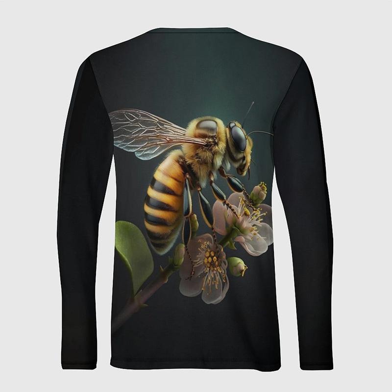 Милая сотовая пчела 3D принт с длинным рукавом футболка для мужчин и женщин одежда повседневная мода уличная спортивная дышащая футболка топы для мужчин