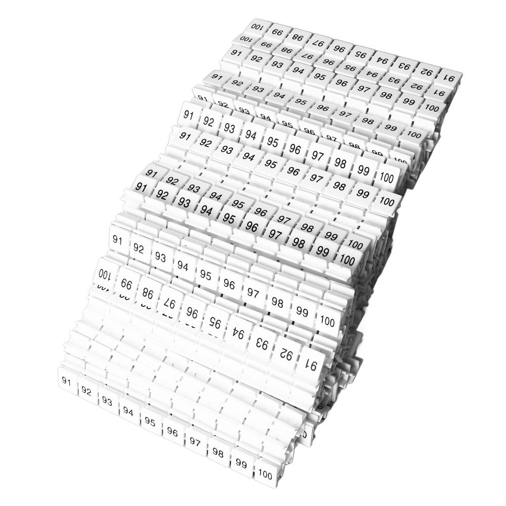 100Pcs ZB10 Series Terminal Block Marking Label Terminal Block Marker Electrical Maintenance