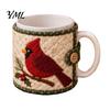 Christmas Sewing Kit for Beginners Quilted Mug Cozy Kit, DIY Holiday Fabric Craft with Festive Themed Kits Patterns, Sleeve Making Beginners, Handmade