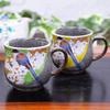 Waza no Kura Стильный набор пар кружек Kutani Ware Цветы дикой вишни и птицы Керамика Роскошная брендовая посуда Сделано в Японии