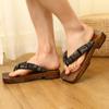Japan Style Geta Clogs Men Japanese Traditional Indoor Home Slipper Wooden Flip Flops Kimono Anime Cosplay Shoes Outdoor Sandals