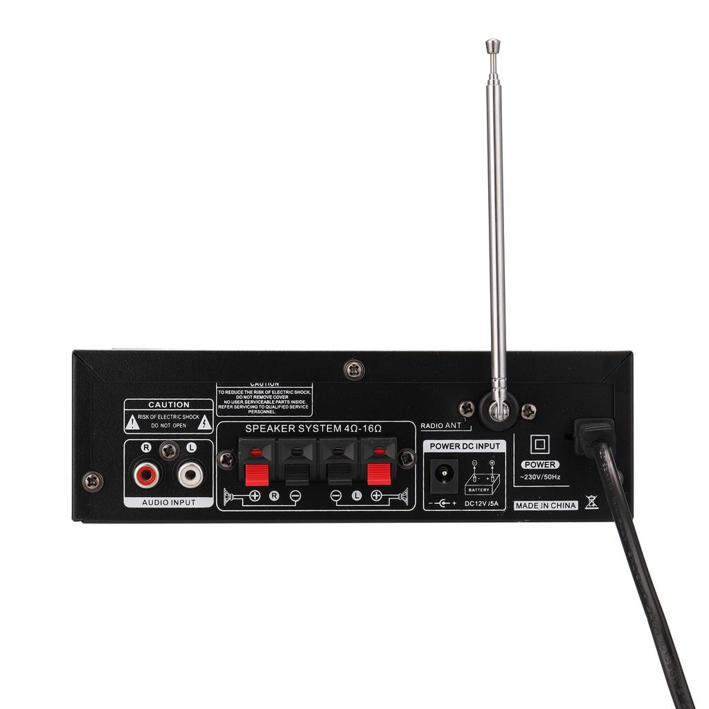 12 В/220 В мини 2-канальный ЖК-дисплей HIFI аудио стерео усилитель мощности BT FM-радио портативный автомобильный дом 600 Вт