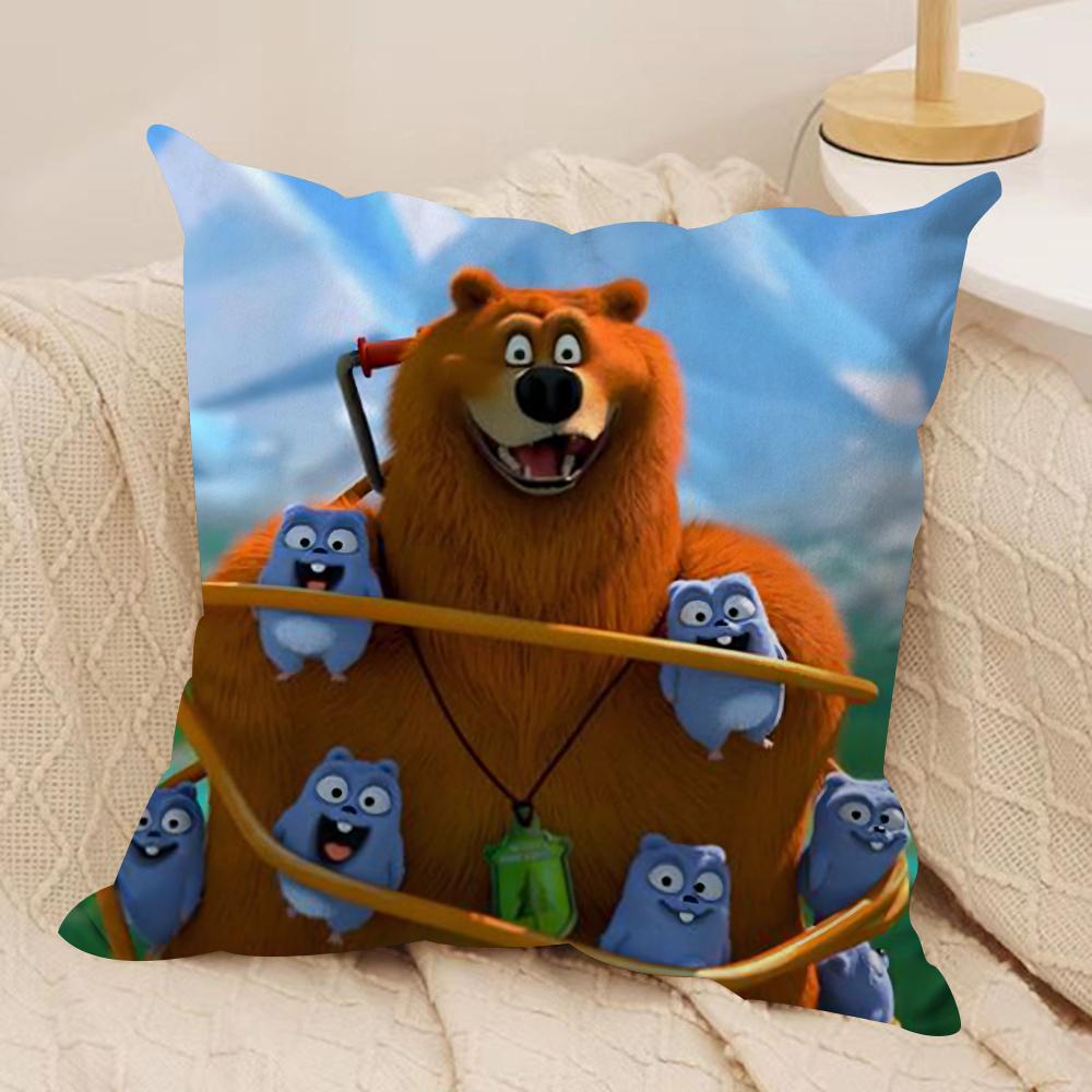 Чехол на подушку G-Grizzly и L-Lemmings, шелковистый короткий плюш, двусторонний печатный наволочка для дивана, для всех сезонов, декор для дома, подарок