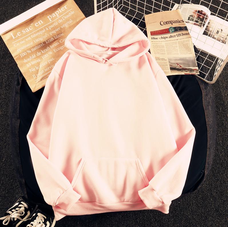 Unisex Fleece-Lined Hoodie: Thick, Loose-Fit, Long Sleeve Sweatshirt with Drawstring for Couples