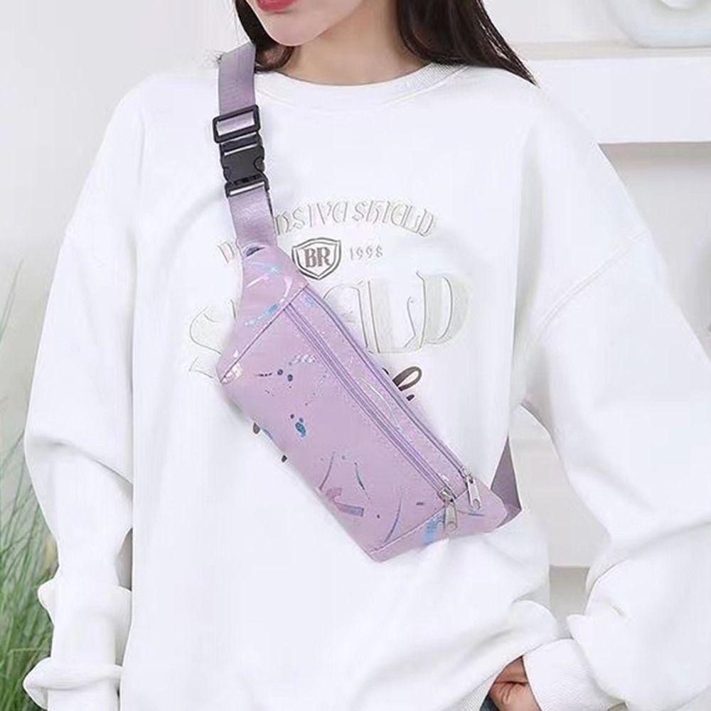 Nylon Waist Bag Multifunctional Sport Backpack Casual Chest Crossbody Bag  Women