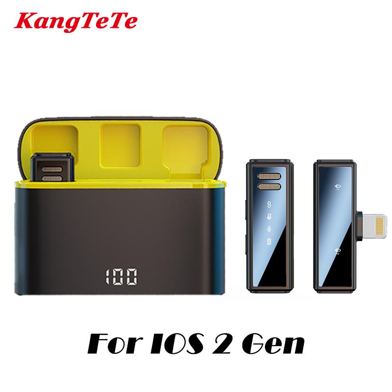 Беспроводной петличный микрофон с шумоподавлением, запись живого интервью с мобильного телефона для iPhone Type C с зарядным устройством