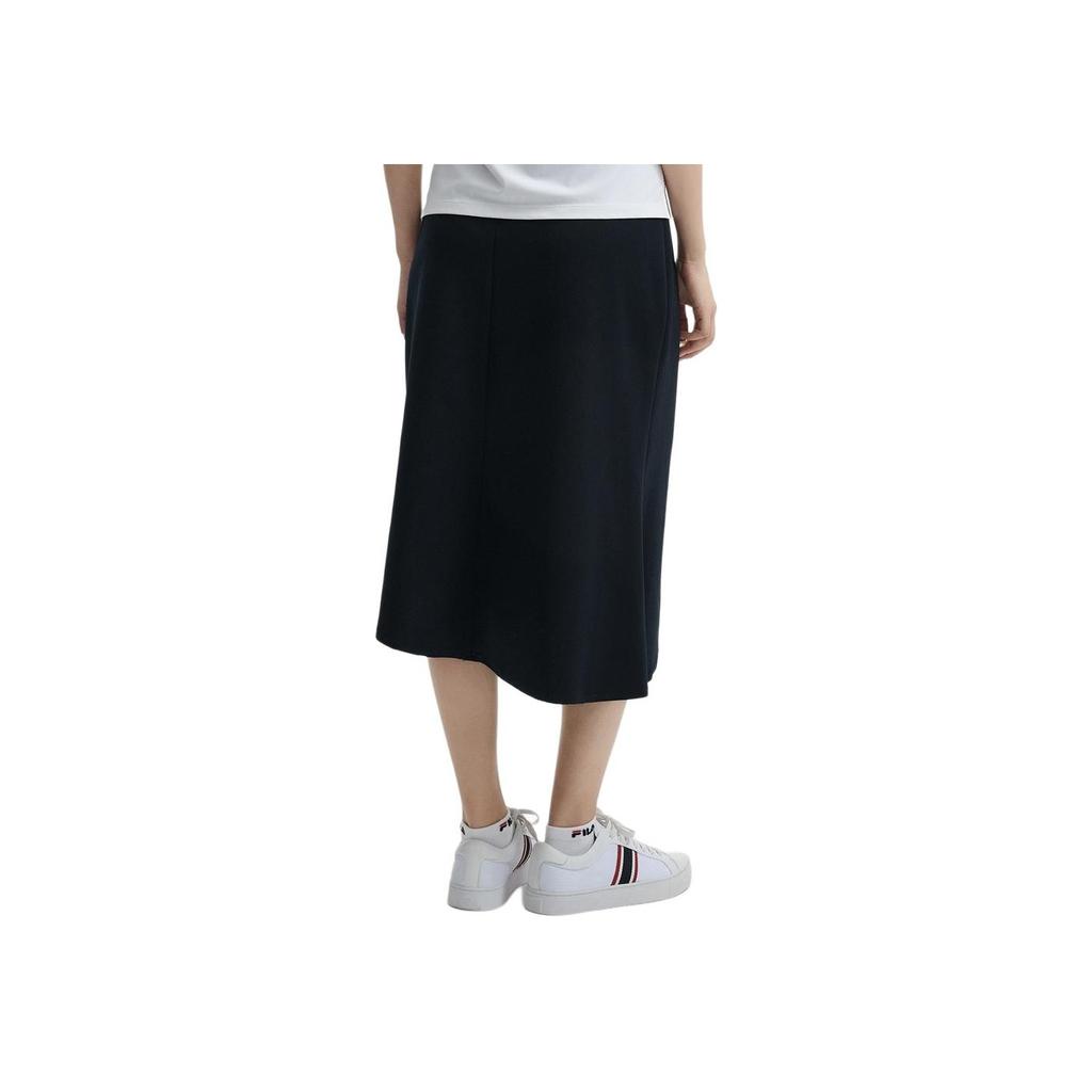Fila Irregular Solid Color Casual Long Skirt Women Skirts Legendary-Blue F11W431306F-NV