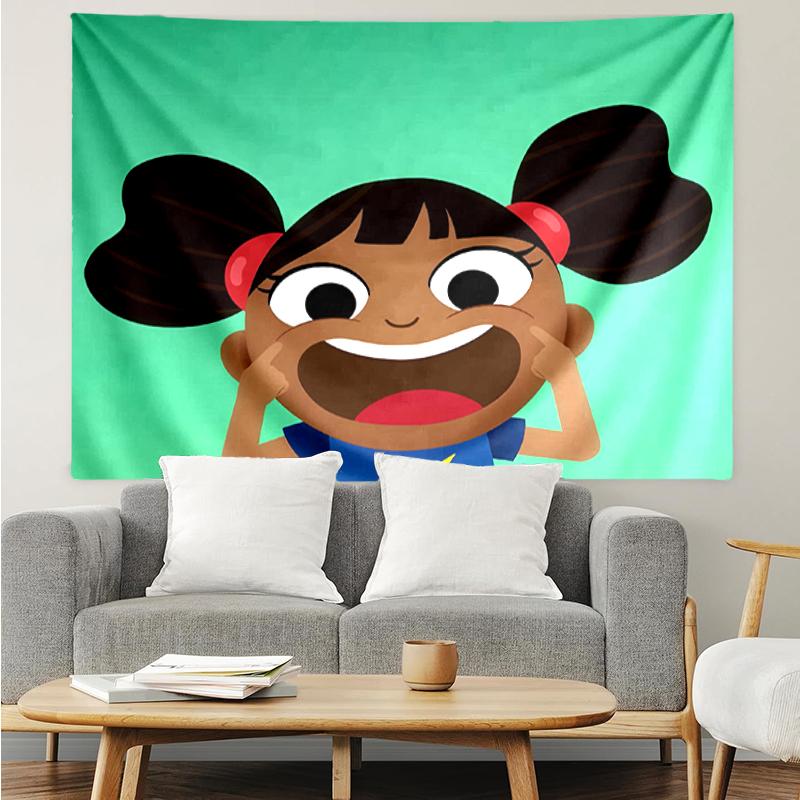 Yakka Dee Print Tapestry, Backdrop, Easy Setup, Ideal for Bedroom, Office & Living Room, with Aesthetic Wall Hanging Decor.