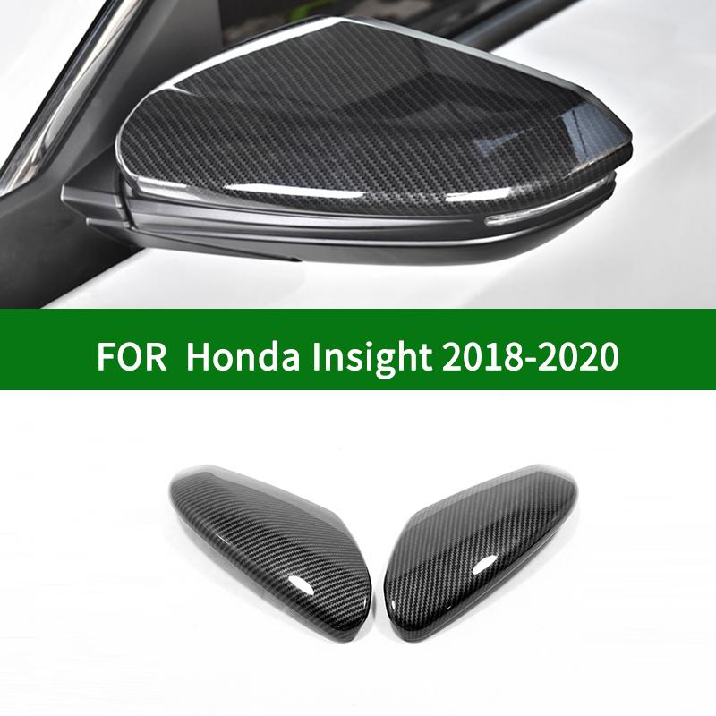 Для ВСЕХ НОВЫХ Honda ight 2018- автомобиля Накладка на крышку зеркала заднего вида, Черный углепластик / хромированные накладки на боковые зеркала в форме рога