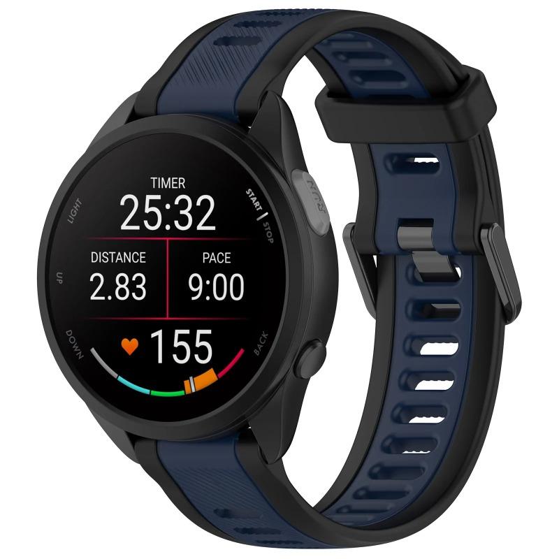 Официальный силиконовый ремешок 18 мм 20 мм 22 мм для Garmin Forerunner 55 165 965 265 645 Music Мягкий браслет-ремень для Gramin Venu 3S