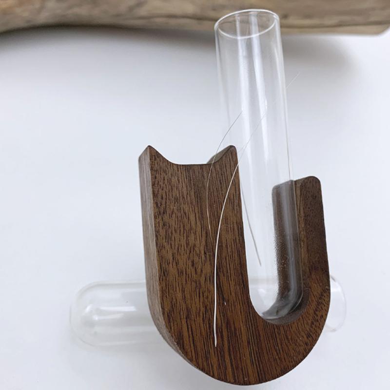 Cat Whisker Vase Pet Whisker Vase Fridge Magnet Wooden And Glass Pet Hair Beard Collector Pets Souvenir Gift Home Decor