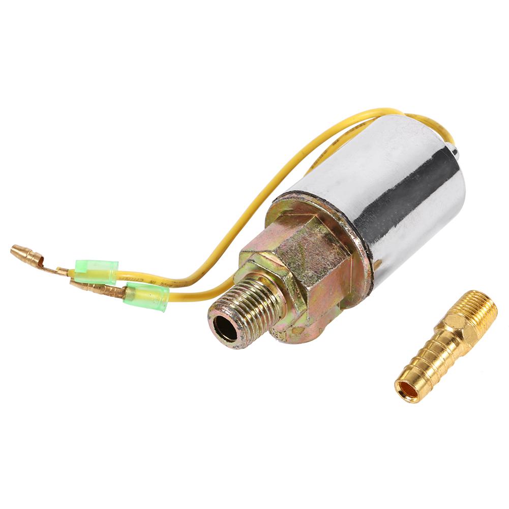 24V Electric Solenoid Valve Heavy Duty Horn Copper Zinc Alloy 1 Celsius 4 Inch NPT Male for Truck Systems Glossy Silver . X 3cm