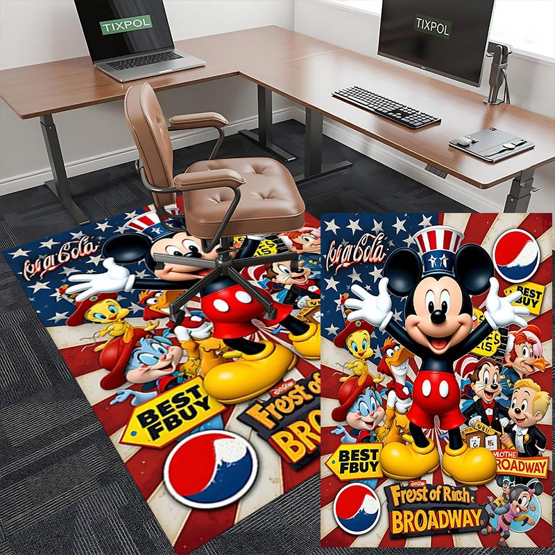 1pc Mickey Mouse Friends Broadway Show Carpet Rug for Bedroom Living Room Decor Sofa Home Game Area Rug Non-slip Floor Mat. D7220197