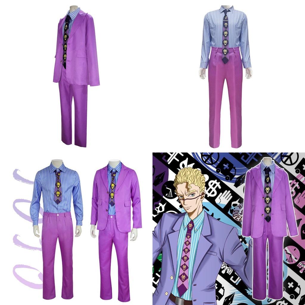 Подробная Косплей Одежда JoJo's Bizarre Adventure Diamond Is Unbreakable Yoshikage Kira/kosaku Kawajiri