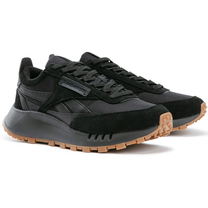 Reebok CL LEGACY W+ Амортизация, Износостойкие Низкие Повседневные Кроссовки для Бега Унисекс Черный Воин 24FRC903U3GH0