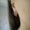 Серебряные серьги с натуральным аметистом 2.942ct (2189329)
