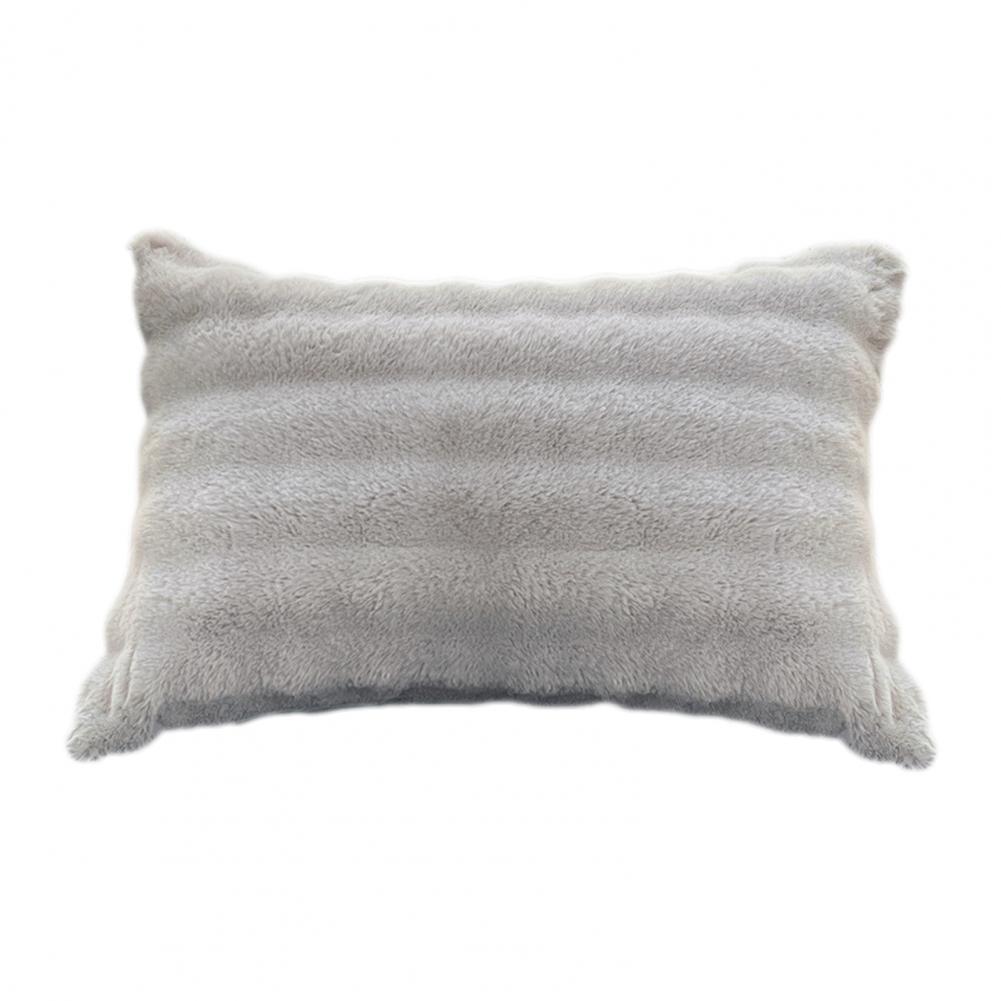 Плюшевая наволочка однотонного дизайна, уютная наволочка, осенне-зимняя теплая удобная наволочка для спальни