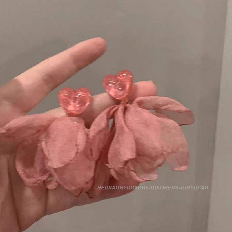 Серьги-клипсы в стиле 80-х в гонконгском стиле красного и синего цвета для непроколотых ушей – Высококлассные французские роскошные серьги-кольца