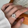 Серебряное кольцо 925 пробы, корейское, геометрический витой плетеный открытый дизайн, женская мода, индивидуальность, простой тренд, ретро, крутые украшения