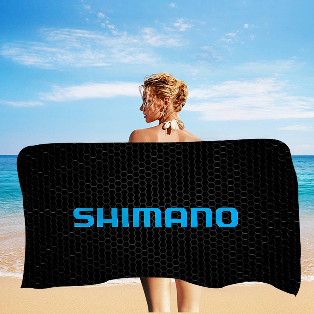 B-Shimanos Микрофибра с принтом Пляжное полотенце Альпинизм Йога Пляж Плавание Бег Впитывающее Мягкое полотенце