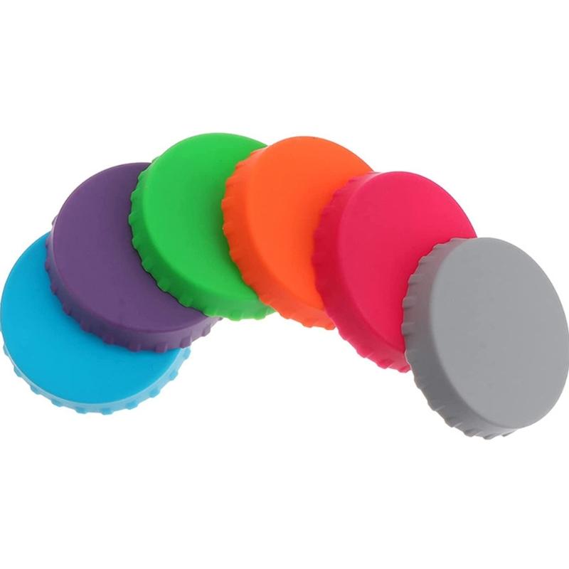 Colorful Can Cover Food Grade Safe Silicone Beverage Lid Leak Proof Portable Sealers for Standard Cans