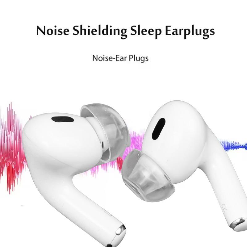 4-1 пара для AirPods Pro Новые прозрачные сменные амбушюры Версия для снятия давления Противоскользящие ушные вкладыши Силиконовые насадки для ушей Чехол