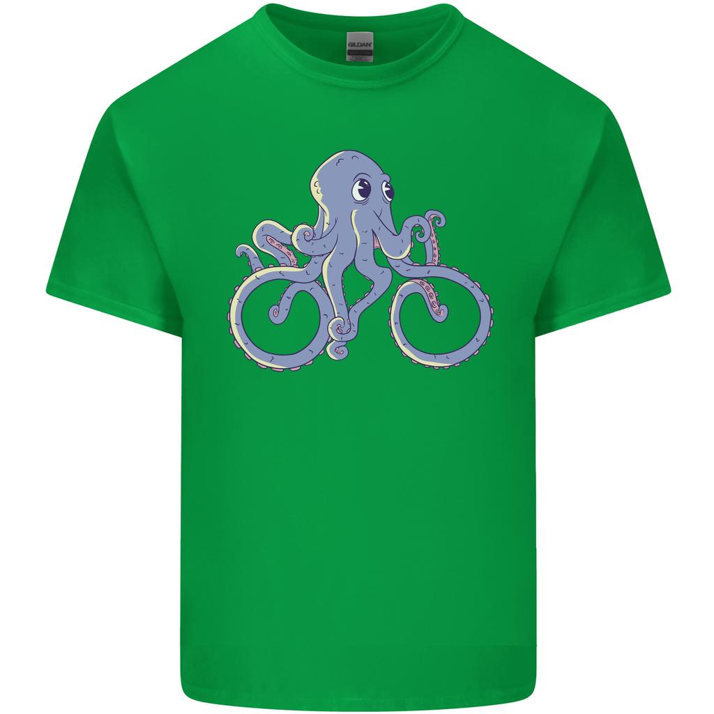 A Cycling Octopus Funny Cyclist Bicycle Unisexs Light Cotton TShirt