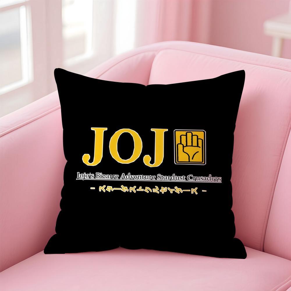 Аниме Логотип J-Jojo'S Bizarre Adventure Наволочка Подушка Короткий Плюш Невидимая Молния Комната Диван Чехол на Подушку