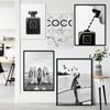 Fashion Coco Quotes Poster Print Woman Perfume Wall Art Canvas Painting Black White Pictures For Living Room Home Decoration