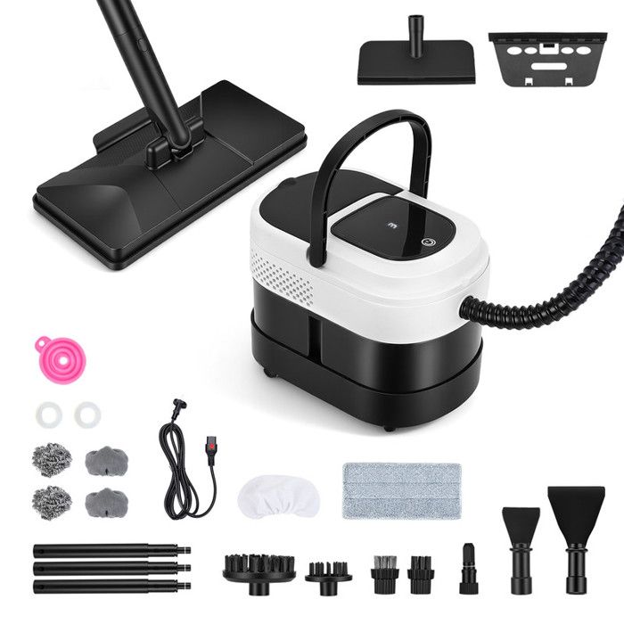 Steam cleaner 1500 W – 3 Bar, 105 °C, 1.6 L tank, Multifunction for Floors Carpets Fabrics Auto Kitchen