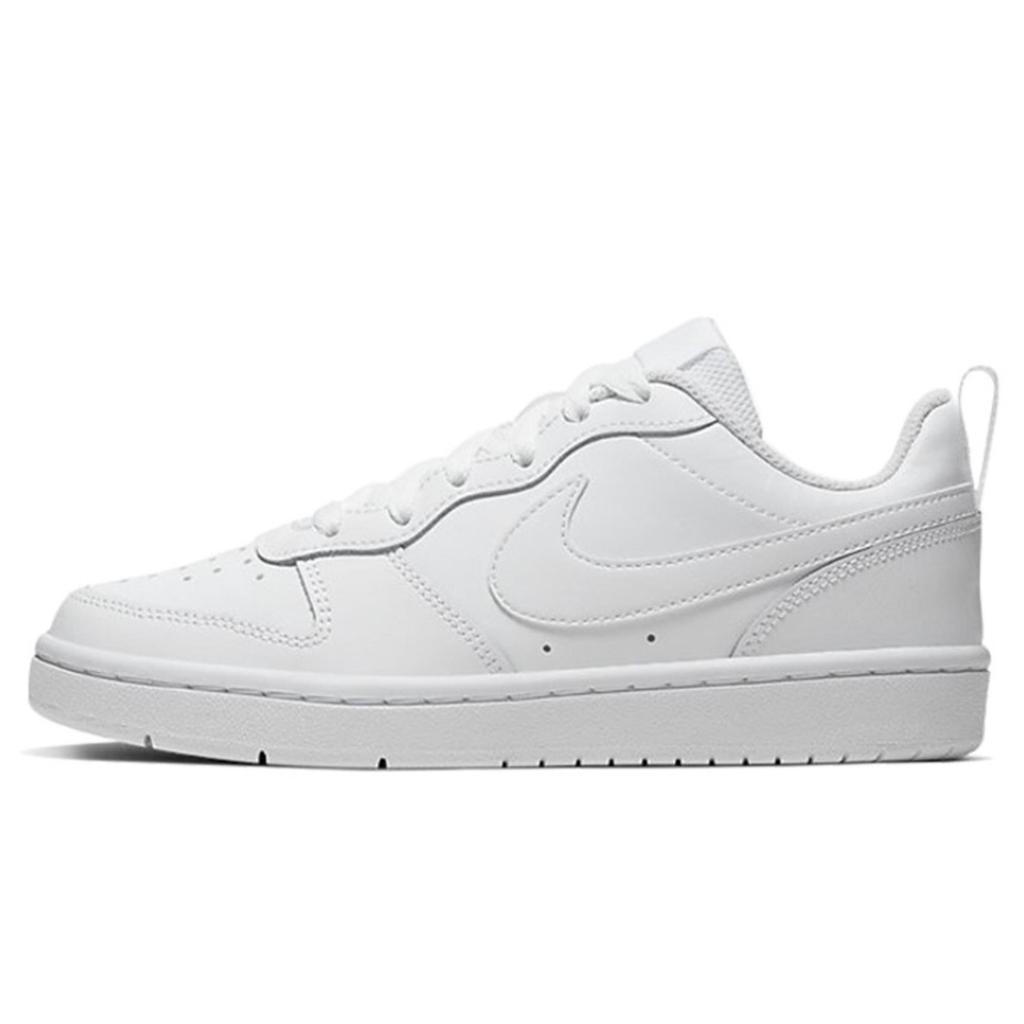 Nike Кроссовки для скейтборда Court Borough 2 Line Of Light And Shadow, Flower Isle, низкие, для девочек, белые с синим BQ5448-100(Team177-)
