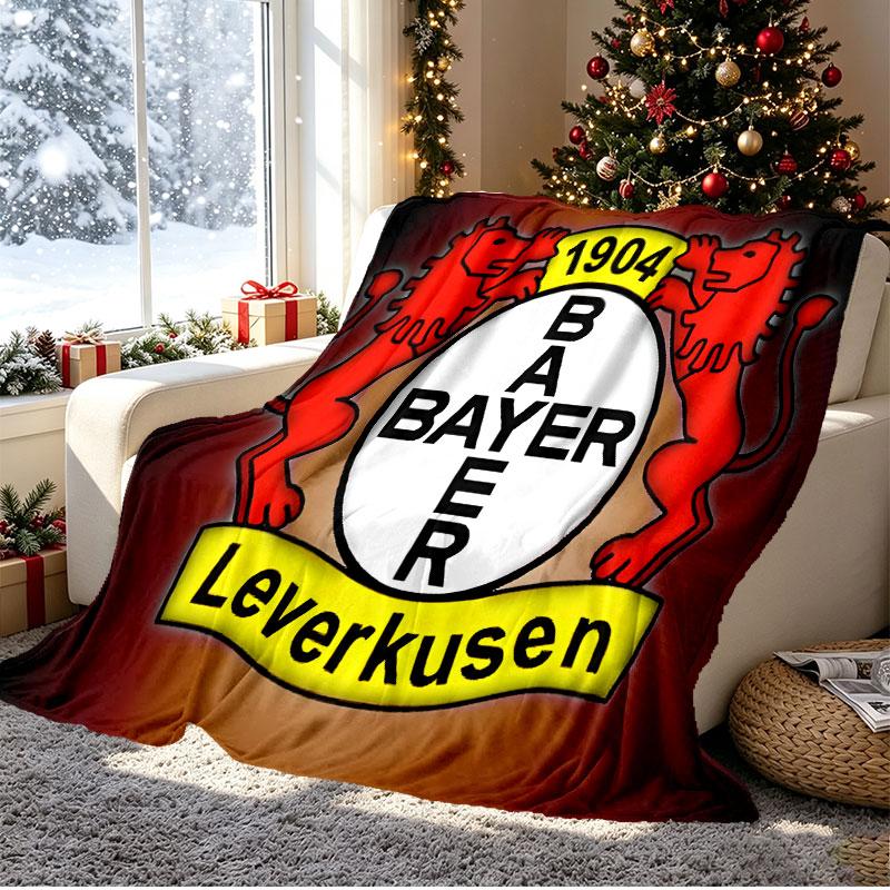 Bayer 04 Leverkusen Pattern Blanket for Home Decoration, Bed, Sofa, Car Travel, Camping, Suitable for All Seasons, Birthday Christmas Gift