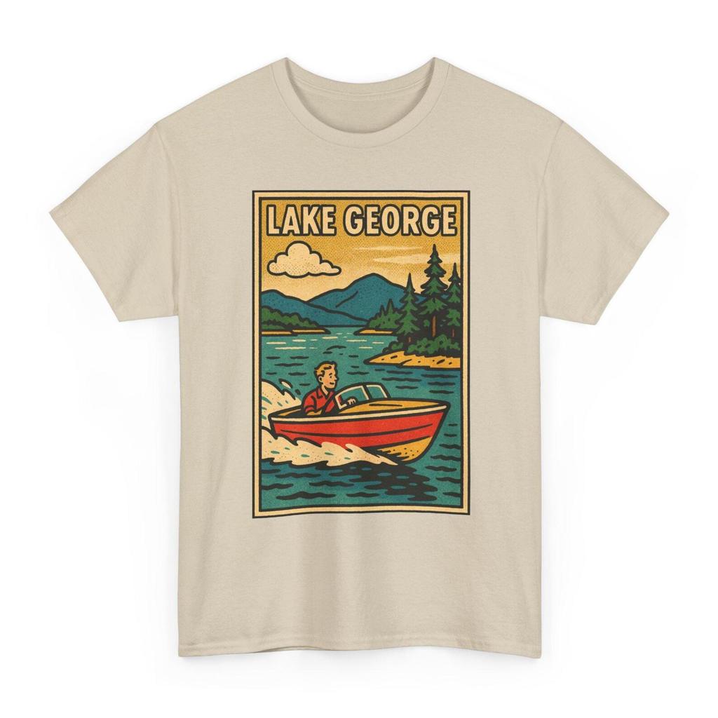 Lake George T-Shirt | Retro New York Travel Tee | Adirondacks Adventure Shirt