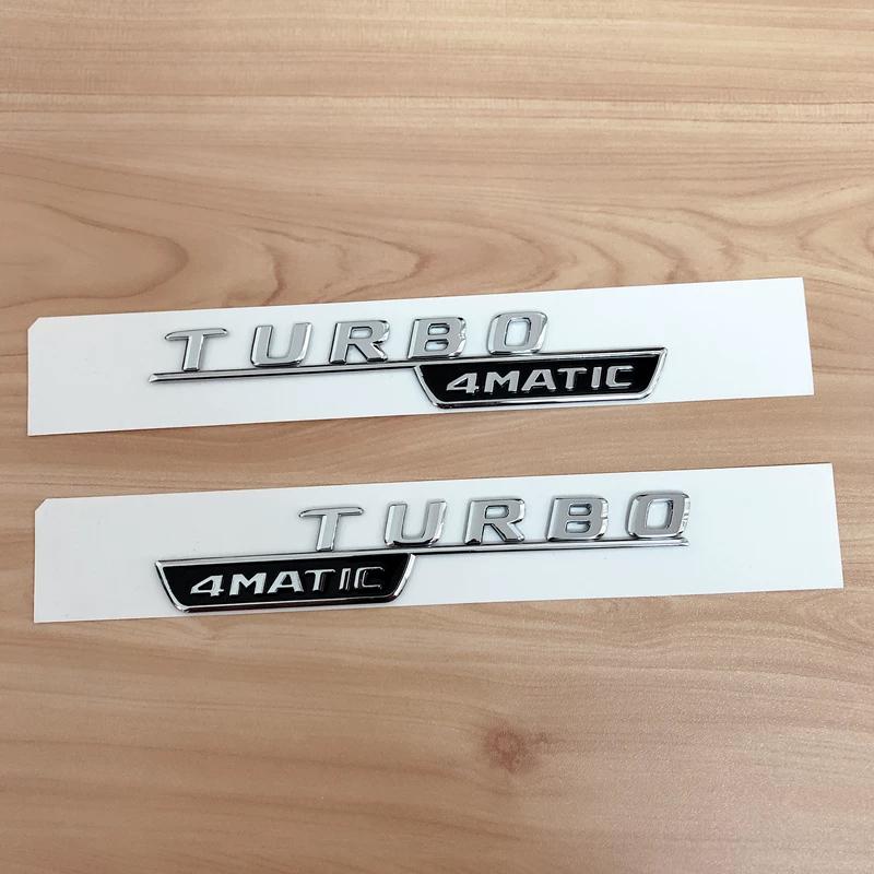 3D Flat Fo Turbo BITURBO V8 BITURBO 4MATIC 4MATIC+ V8 V12 BITURBO Plus Emblem for Benz GT Car Fender Side Sticker uu1