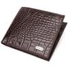 Стильное мужское портмоне из натуральной фактурной кожи с тиснением под крокодила CANPELLINI 21777 Коричневый