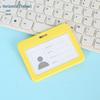Двусторонний прозрачный горизонтальный держатель для ID-карты с ремешком