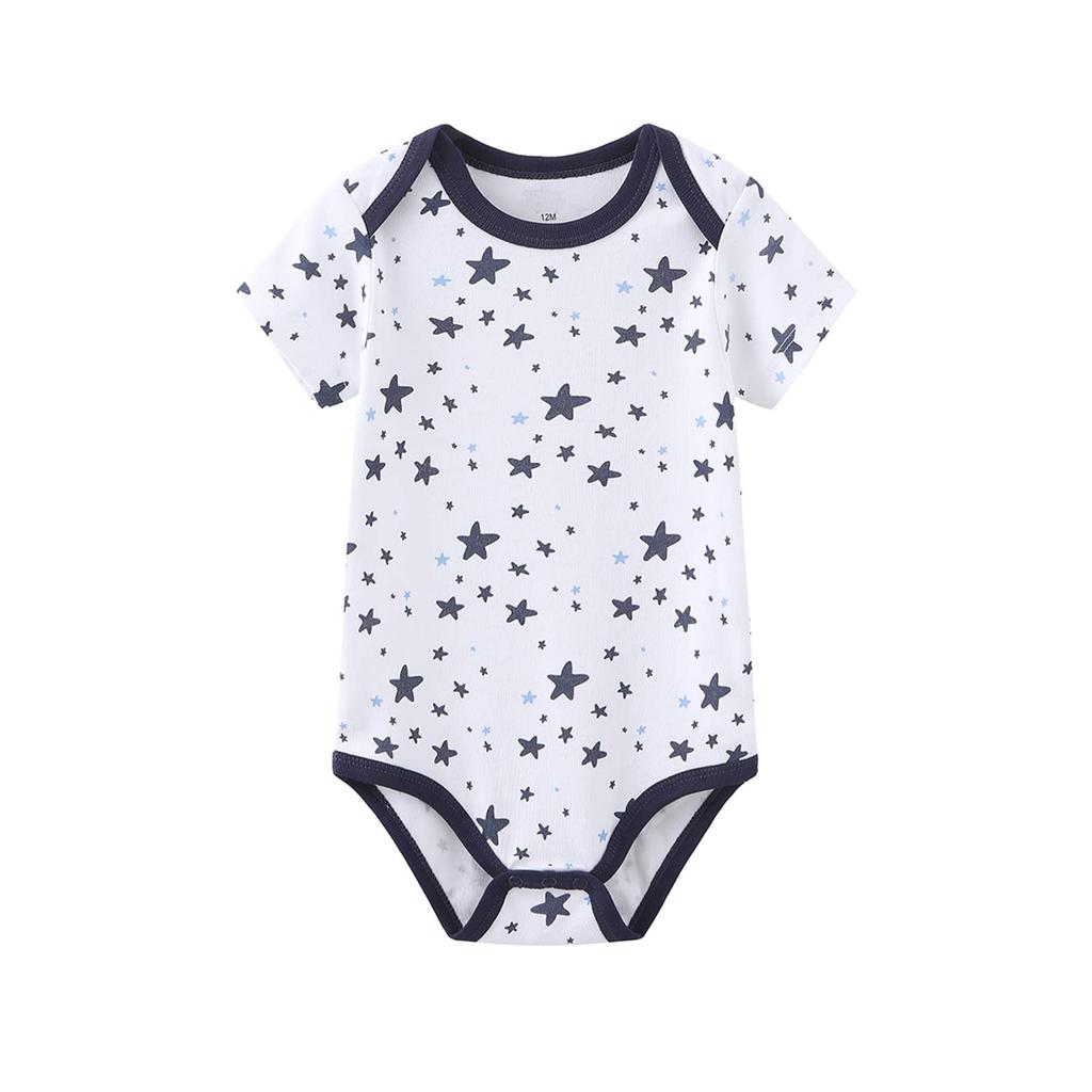 MAMIMAKA Детская одежда с коротким рукавом для новорожденных для мальчиков и по возрасту месяцев боди, комбинезон, для девочек, 5 штук боди-09, 6-9