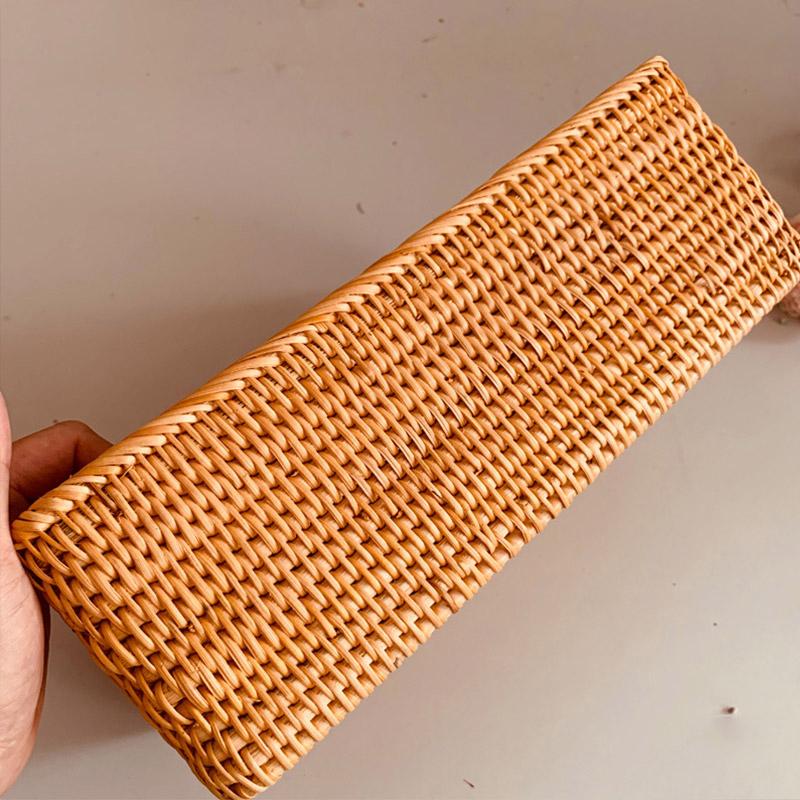 Плетеная из ротанга многоцелевая корзина для хранения, реквизит для фотосъемки, органайзер, аксессуары для разных мелочей своими руками