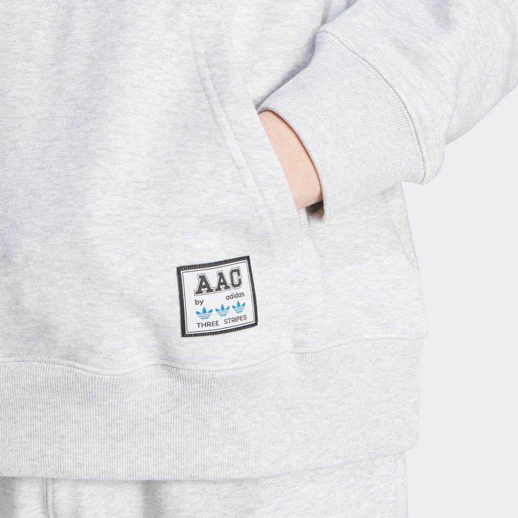 Adidas Originals Hooded Pullover Casual Sport Letter Print Long Sleeve Sweatshirt Men Tops Grey IM4577